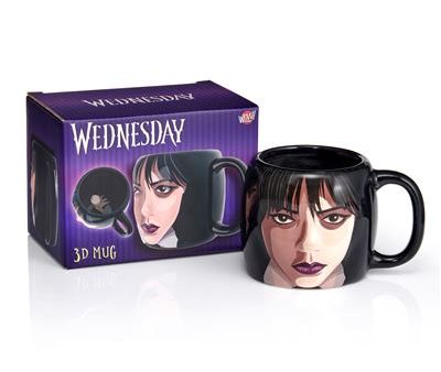 Caneca 3D Wednesday: Wednesday and Thing - Wow Online