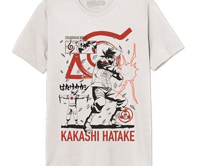 T-Shirt Naruto:  Kakashi Hatake - Branco -  Tamanho S - Cotton Division Online