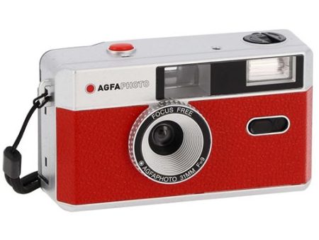 Máquina Fotográfica Analógica de Rolo Agfa com Flash 35 mm - Vermelho on Sale