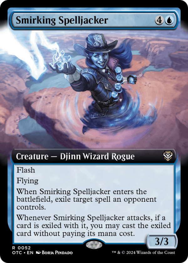 Smirking Spelljacker (Extended Art) [Outlaws of Thunder Junction Commander] Sale